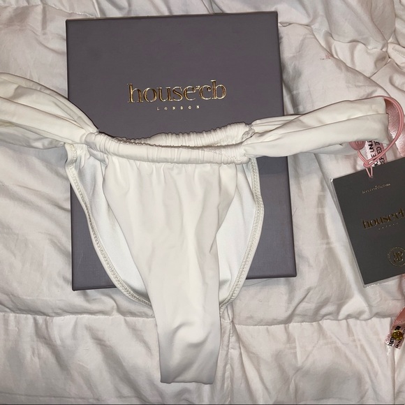 House of CB Cassis Ivory Bikini Top & Athens Ivory Gathered Bikini Bottoms - Picture 5 of 7